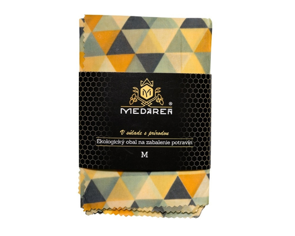 Voskový včelí obal na zabalenie potravín M "trojuholník"