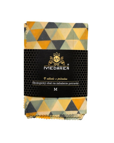 Voskový včelí obal na zabalenie potravín M "trojuholník"