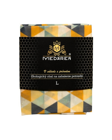 Voskový včelí obal na zabalenie potravín L "trojuholník"