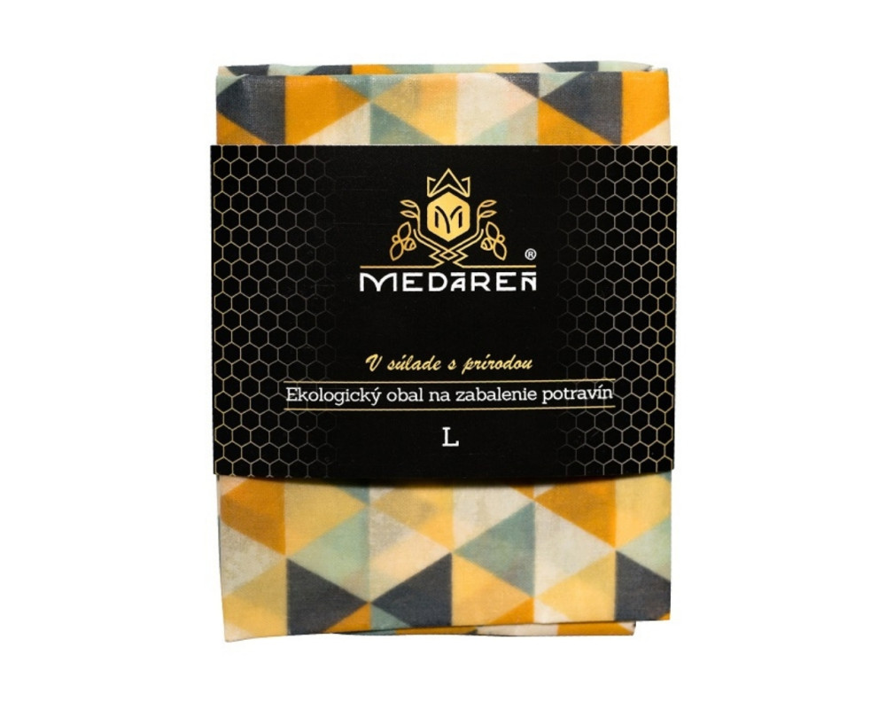 Voskový včelí obal na zabalenie potravín L "trojuholník"