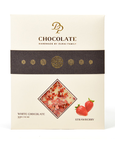 DP chocolate Tabuľková čokoláda Basic biela s jahodami (70g)
