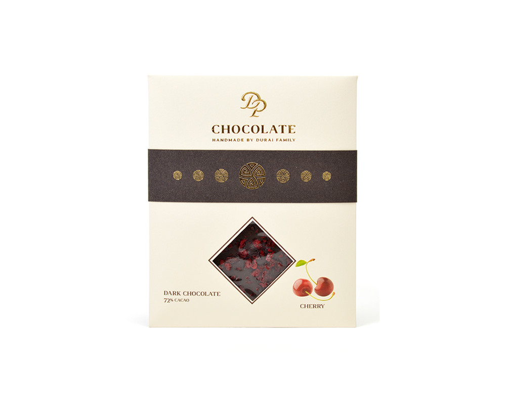 DP chocolate Tabuľková čokoláda Basic horká s višňami (70g)