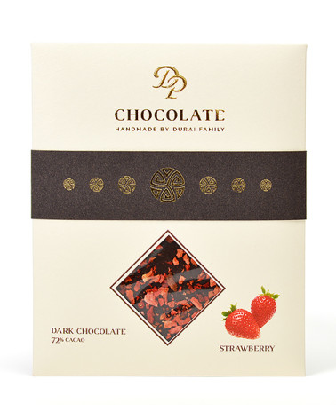 DP chocolate Tabuľková čokoláda Basic horká s jahodami (70g)