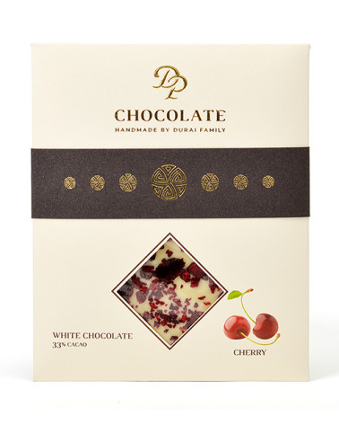 DP chocolate Tabuľková čokoláda Basic biela s višňami (70g)