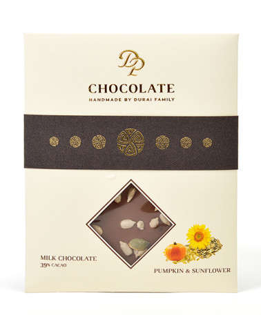 DP chocolate Tabuľková čokoláda Basic mliečna so semenami slnečnice a tekvice (70g)