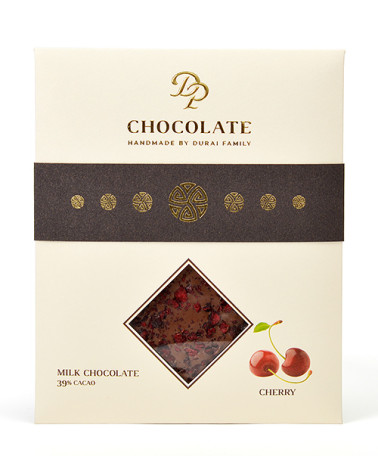 DP chocolate Tabuľková čokoláda Basic mliečna s višňami (70g)