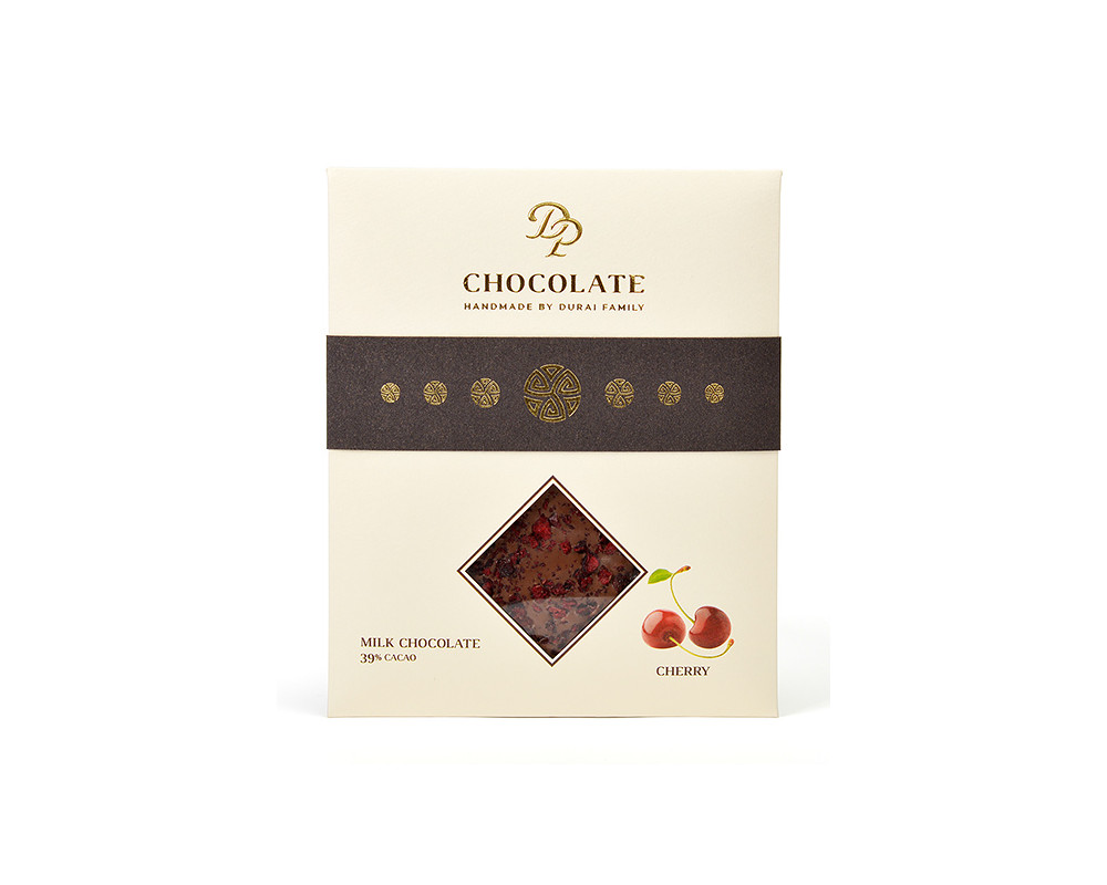 DP chocolate Tabuľková čokoláda Basic mliečna s višňami (70g)
