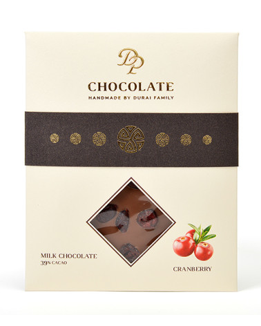 DP chocolate Tabuľková čokoláda Basic mliečna s brusnicami (70g)