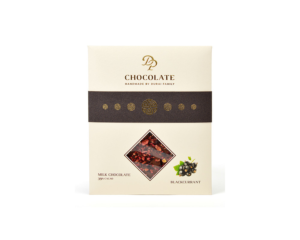 DP chocolate Tabuľková čokoláda Basic mliečna s čiernymi ríbezľami (70g)