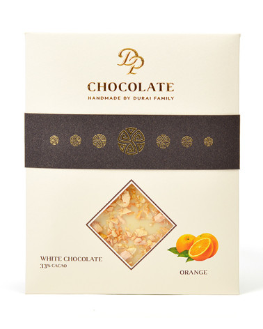 DP chocolate Tabuľková čokoláda Basic biela s pomarančom (70g)