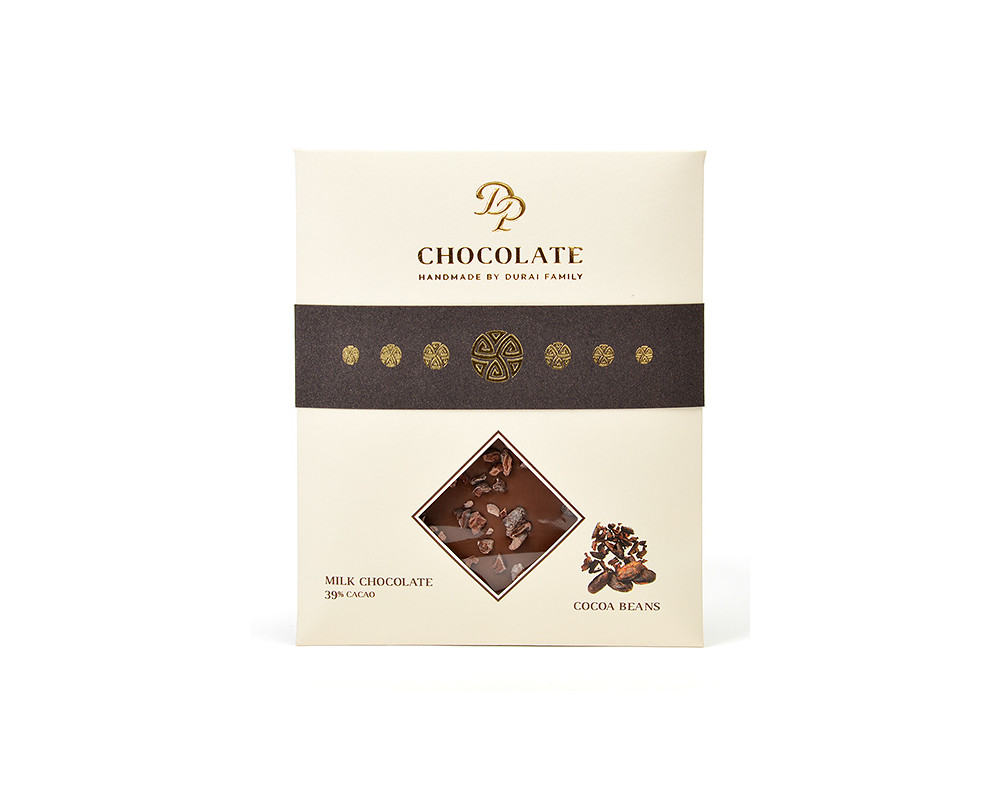 DP chocolate Tabuľková čokoláda Basic mliečna s kakaovým bôbom (70g)