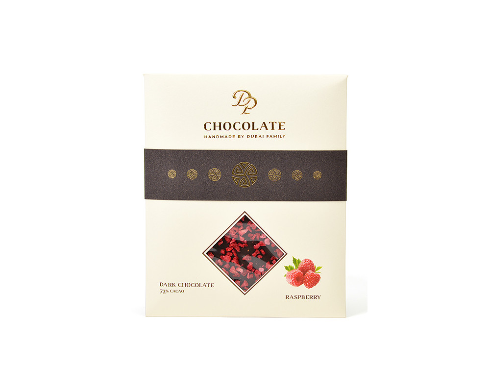 DP chocolate Tabuľková čokoláda Basic horká s malinami (70g)