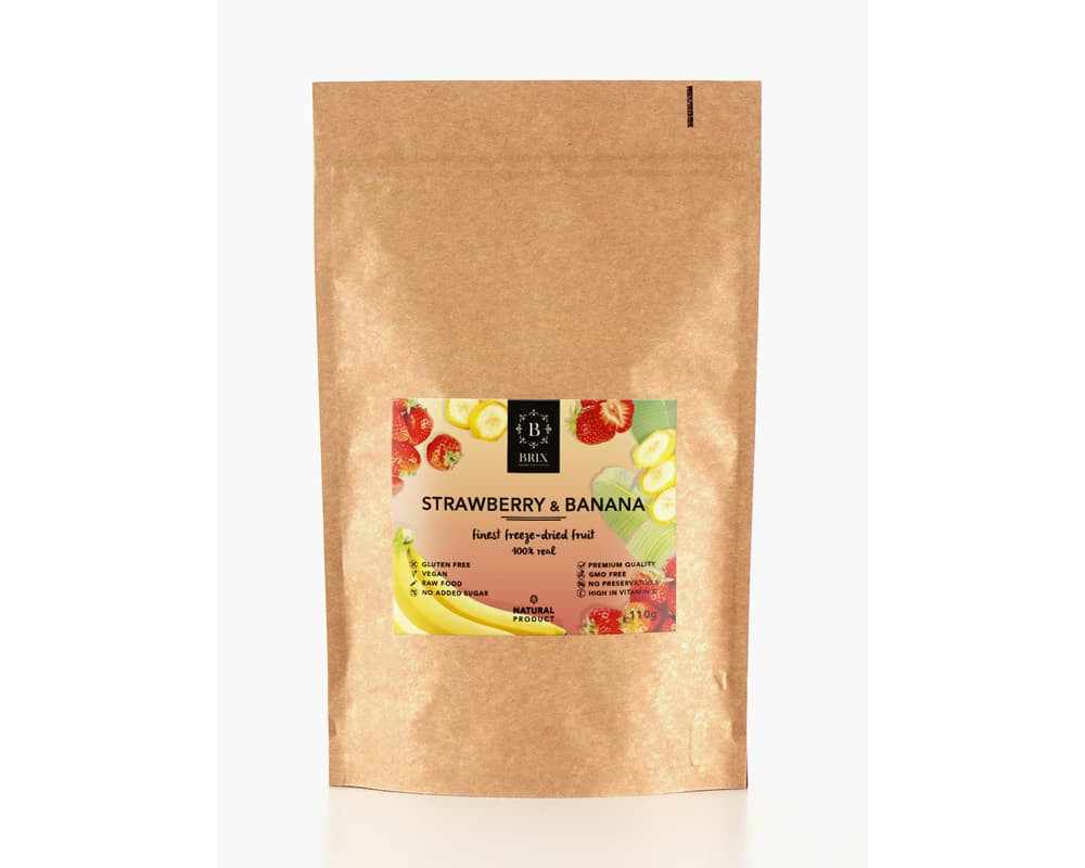 Mrazom sušená jahoda a banán 110g - extra trvanlivý