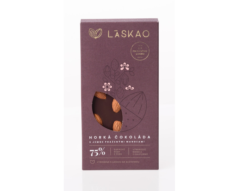 75 % Horká čokoláda s mandľami