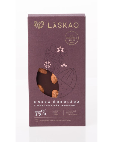 75 % Horká čokoláda s mandľami
